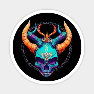 Colorful Mystical Fluorescent Skull Magnet